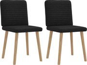vidaXL Scaune de bucătărie, 2 buc. negru, textil