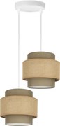 Brilagi - Lustru suspendat pe cablu RESNA, 2x E27/60W/230V, Ø30 cm, maro/bej