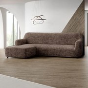 Huse bielastice VITTORIA maro canapea cu otoman stânga (l. 170 - 300 cm)