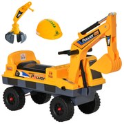 Buldozer excavator HOMCOM, jucarie 2 in 1, 90x28x58cm galben | Aosom Romania