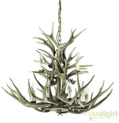 Candelabru rustic cu brate in forma de coarne de cerb, fabricat manual, CHALET SP12 113975