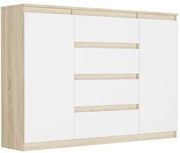 Comoda spațioasă R-140-S4 - diferite variante de culori sonoma mix alb