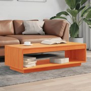 vidaXL Măsuță de cafea, maro ceruit, 110x50x33,5 cm, lemn masiv pin