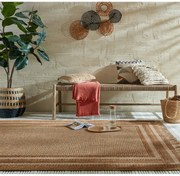 Covor pentru exterior și interior în culoare naturală 120x170 cm Layla Border – Flair Rugs