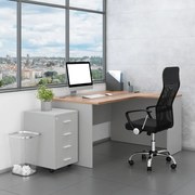 Set mobilier birou SimpleOffice 2, 140 cm, dreapta, gri/nuc