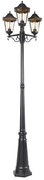 Lanternă de exterior neagră 220 cm cu 3 lumini IP44 - Havana