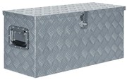 vidaXL Cutie din aluminiu, 80 x 30 x 35 cm, argintiu
