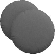 vidaXL Perne de Șezut 2 pcs Gri închis Ø40 x 13 cm țesătură