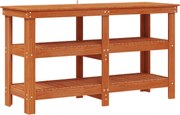 vidaXL Banc de lucru Maro Ceară 143 x 50 x 80 cm Lemn masiv de pin
