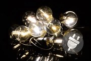 Lumini LED pentru petreceri de grădină - becuri de sticlă - 5 m alb cald