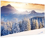 Tablou - Peisaj montan în timpul iernii (90x60 cm)