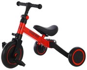 Tricicleta transformabila in bicicleta fara pedale, 2 - 5 ani, Rosu, 4 in 1