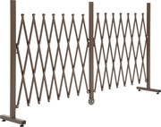 Outsunny Gard Extensibil Autoportant, Grilaj Flexibil din Oțel și Aluminiu, Pliabil, 52-405 cm, Maro Închis | Aosom Romania