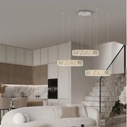 Lustra suspendata LED, cristale sticla ARIETTA