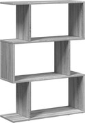 vidaXL Bibliotecă/separator 3 niveluri sonoma gri 70x24x97 cm lemn