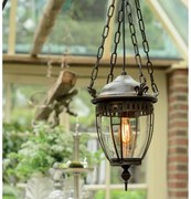 Pendul iluminat exterior din fier forjat, HL 2530