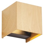 Lampă scandinavă de exterior cu imprimeu de lemn, cu LED IP54 - Edwin