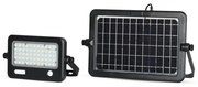 Proiector solar LED reglabil 10W 4000K IP65 cu senzor și port USB