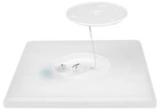 Plafonieră LED cu senzor pentru baie NIVERA LED/12W/230V IP54 22,5x22,5 cm alb + telecomandă