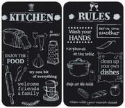 Protecții de aragaz 2 buc. din sticlă temperată 52x30 cm Kitchen Rules – Maximex