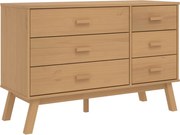 vidaXL Dulap cu sertar „OLDEN”, maro, lemn masiv de pin