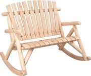 vidaXL Bancă balansoar cu 2 locuri, 123x96x102 cm, lemn masiv molid