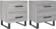 vidaXL Noptiere, 2 buc., gri sonoma, 40x35x47,5 cm, lemn compozit