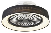 Ventilator de tavan negru cu efect de stea 47cm Incl. LED Dimmabil cu telecomandă - Emily