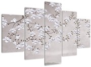 Tablou - Flori într-un peisaj gri (150x105 cm)