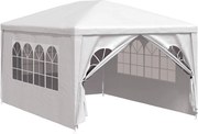 vidaXL Cort de petrecere, alb, 3 x 4 m