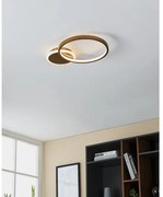 Plafonieră LED dimabilă GAFARES LED/15W/230V auriu Eglo 900423 + telecomandă