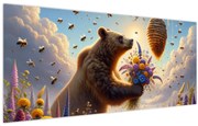 Tablou - Ursul și albinele (120x50 cm)