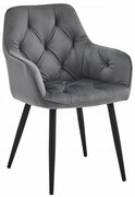Scaun de masa JORK VELVET, gri inchis