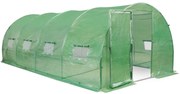Solar pentru legume cu cadru metalic 3x6m verde Garden Point cu ușă