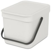 Brabantia Coș de colectare selectivă a deșeurilor Sort&Go 1005514, 6 l, Mâner, Montabil pe perete, Gri deschis