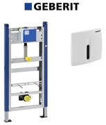 Set de instalare Geberit Prepack pentru pisoar cu senzor si clapeta alba