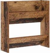 vidaXL Dulap pentru pantofi Lemn vechi 60 x 18 x 60 cm Lemn compozit