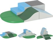 HOMCOM Set Construcții Moi pentru Copii 1-3 Ani cu 6 Piese, 150x100x24 cm, Multicolor | Aosom Romania