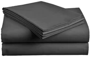 Cearsaf bumbac Standard gri inchis 140x240 cm