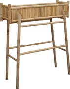 vidaXL Ghiveci pentru Grădină cu Suport natural 100 x 38 x 114 cm