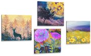 Set tablouri cerb în natură imitația picturii în ulei