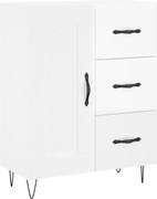 vidaXL Servantă, alb extralucios, 69,5x34x90 cm, lemn compozit