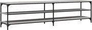 vidaXL Comodă TV, gri sonoma, 200x30x50 cm, lemn prelucrat și metal