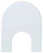 Capac bideu Gala Emma Rounded alb lucios