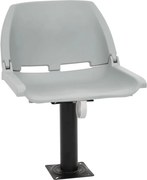vidaXL Set scaun pliabil, 2 piese, fără pernă, gri, 48x51x41 cm