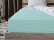 Cearsaf Jersey EXCLUSIVE cu elastic verde mentol deschis 200 x 220 cm