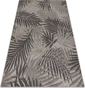 Covor sisal Floorlux 20504 Frunze argintiu si negru Junglă - SECUNDAR-COTATI PRODUSUL