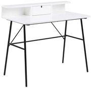 Birou cu raft si sertar DURANGO 100x55 cm, alb