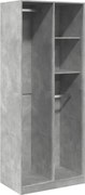 vidaXL Șifonier, gri beton, 80x50x200 cm, lemn prelucrat