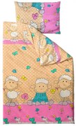 Lenjerie de pat din bumbac pentru patut OVECELE crem Dimensiune lenjerie de pat: 45 x 65 cm | 90 x 135 cm
